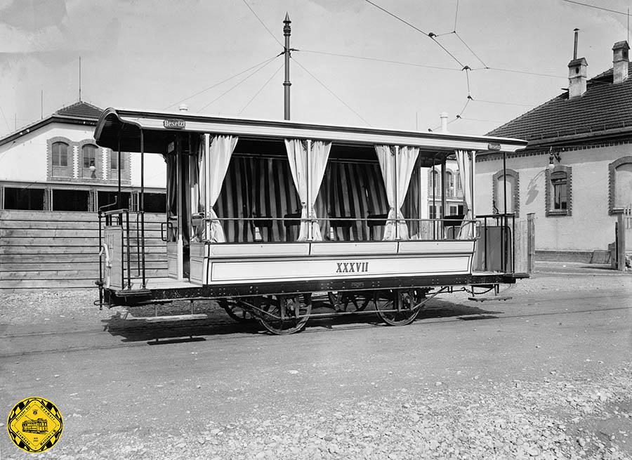 Für die Dampfbahn wurden ebenfalls zwischen 1883 und 1891 20 offene Beiwagen beschafft, die alle nach Ende der Dampfbahn 1900 in Beiwagen für den elektrischen Betrieb umgebaut wurden. 