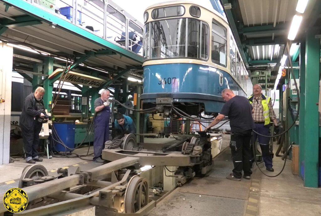 Gute Freunde trifft man öfter: im April 2022 beginnt die Werkstattgruppe des FMTM mit einer weiteren neuen HU am BW 3407