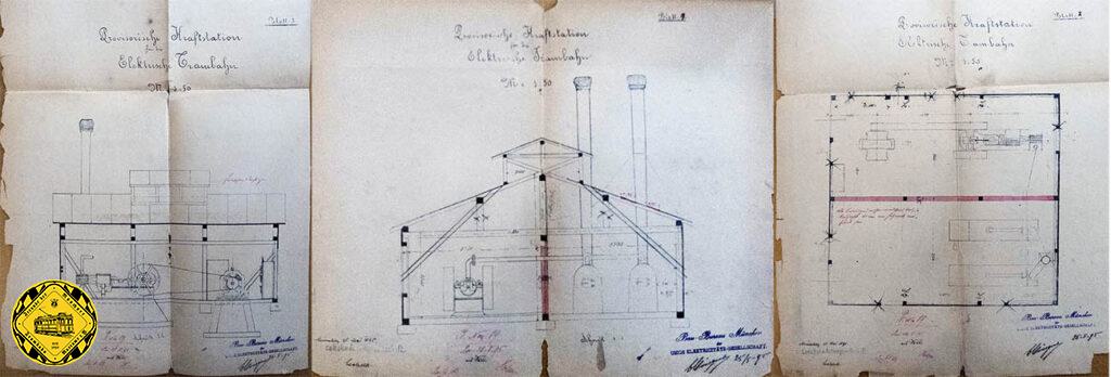 Die Union-Elektrizitäts-AG, kurz darauf dann AEG, bot ein provisorisches Dampfkraftwerk auf dem Gelände des Betriebshofs in der Schäftlarnstraße an. Dieses wurde am 15.Juni 1895 noch vor den ersten Schulungsfahrten in Betrieb genommen.