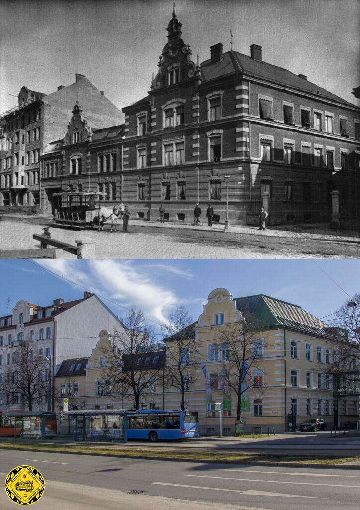 Da liegen 140 Jahre zwischen den Bildern und die Situation hat sich wenig verändert: seit 1955 heißt die Äußere Wienerstraße schon Einsteinstraße und die Trambahn fährt inzwischen elektrisch.