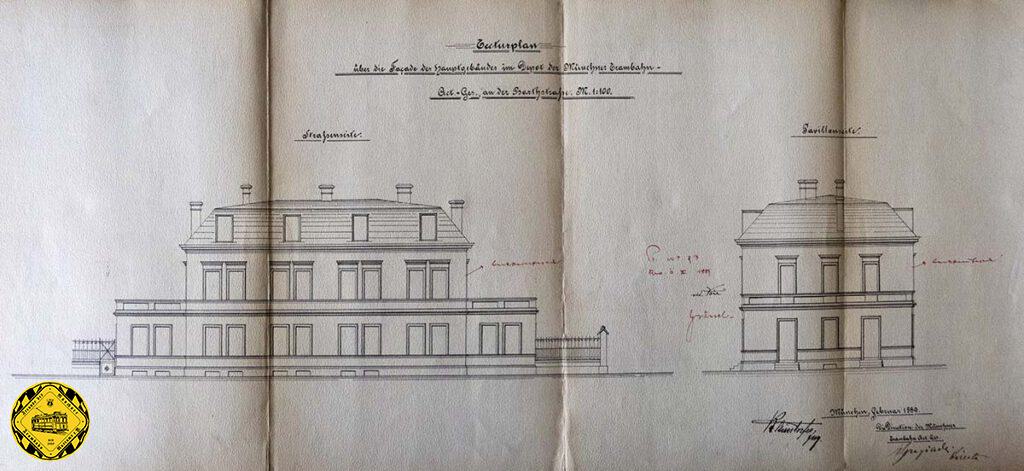 Ab 1889 wurde der Betriebshof 3 in der Barthstraße betrieben. Er war der westlichste Posten der Münchner Pferdebahn und am Ende der Strecke von Schwabing zur Rennbahnstraße, heute Herrmann-Ling-Straße.
