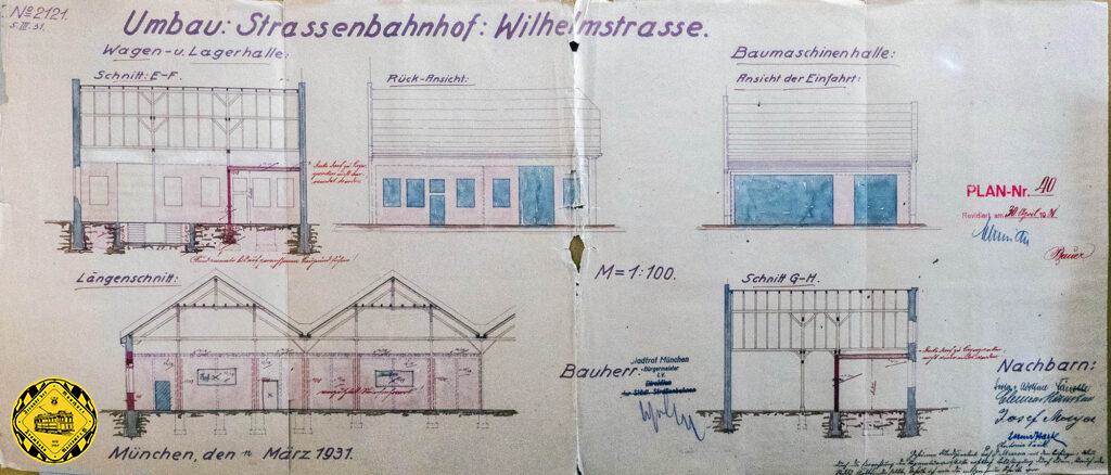 Nachdem das 1913 in Betrieb genommene zweite Schwabinger Depot an der Soxhletstraße 1929 durch den Neubau einer weiteren Wagenhalle stark erweitert worden war, konnte man auf das Depot Wilhelmstraße verzichten. Allerdings wurde das Depot deshalb nicht aufgegeben.