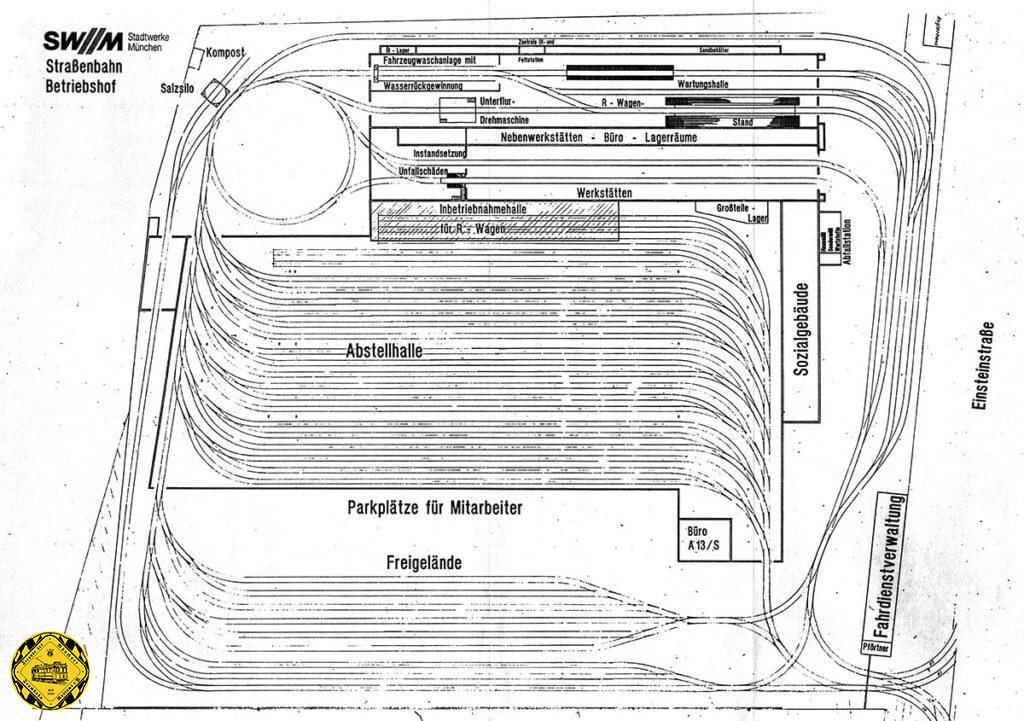 Gleisplan Stand 1993: bis auf die Ausfahrt ist dieser Gleisplan noch recht aktuell.