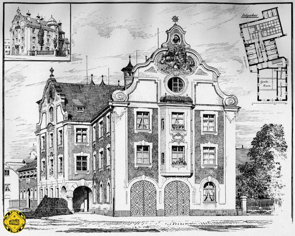 Auf der Rückseite des Depots an der Äusseren Wienerstraße nach Süden entstand auf dem durch die Stadt aufgekauften Gelände eine neu städtische Bebauung: ein Städtisches Wannen- und Brausebad und ein integriertes Feuerhaus an der Kirchstrasse in München-Haidhausen "erbaut von Professor Carl Hocheder daselbst 1899".