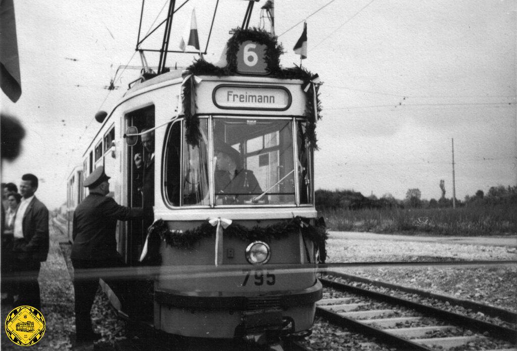 16. Juni 1962, Eröffnung der Trambahn nach Freimann Nord