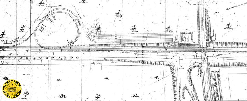 Erst ab dem 1.7.1928 wird die Schleife an der Großhesseloher Brücke nach einer Bauzeit 6. Februar bis 13. Juni 1928 fertig und ging in Betrieb. Es folgte eine große Abstellanlage.