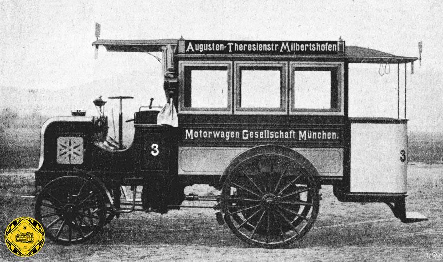 Der verwendete Daimler 2-t-Lkw  Baujahr 1898 mit Untersitzmotor und Ritzelantrieb der Hinterachse.