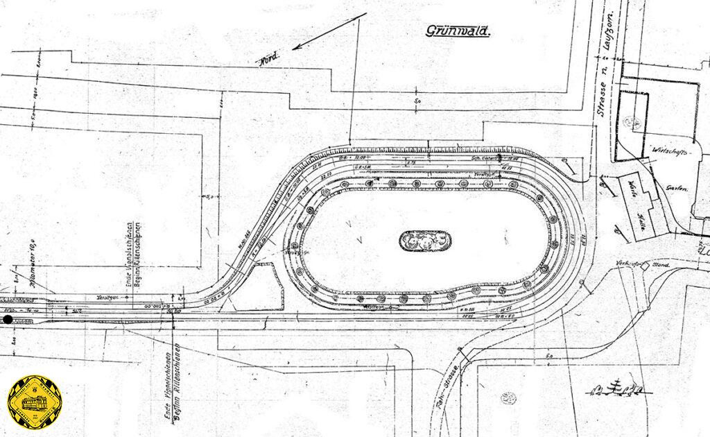 Der Streckenplan der Schleife in Grünwald