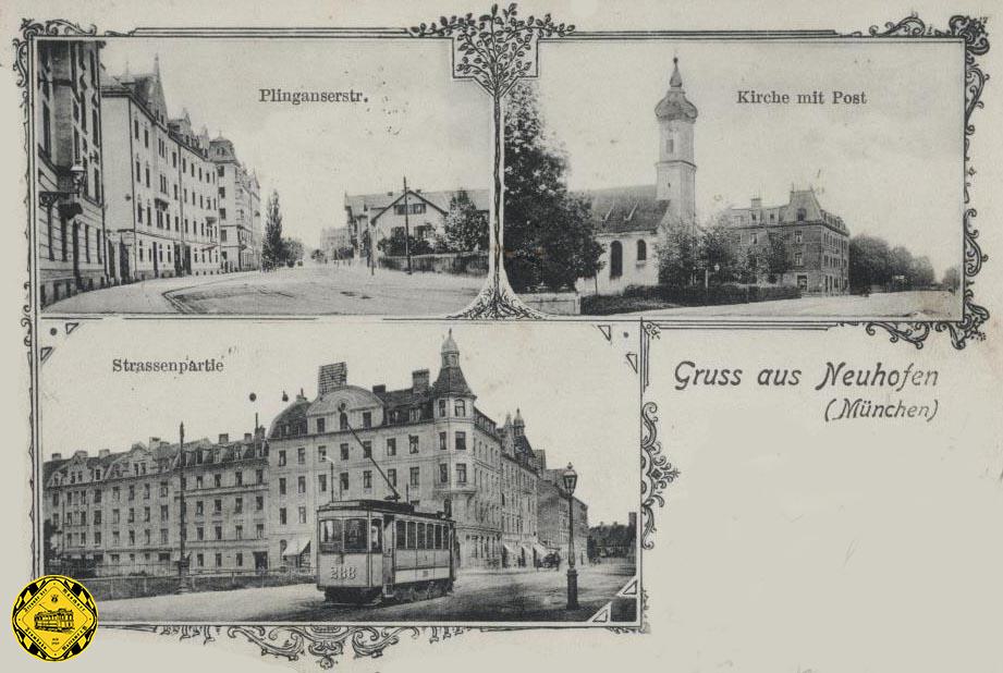 Ansichtskarten aus dieser Zeit verraten immer wieder die Liebe der Münchner zu ihrer Trambahn,  man verewigte sehr oft Trambahnen auf Postkarten.