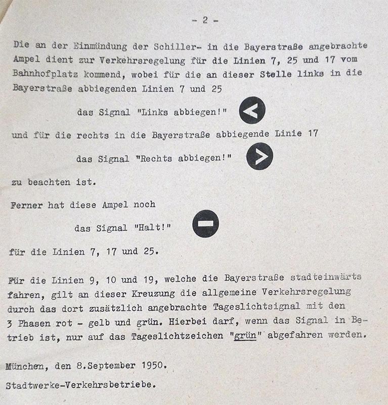 Wie diese genau Regelung erfolgten kann man dem Originaldokument vom 8.September 1950 der Verkehrsbetriebe entnehmen. 