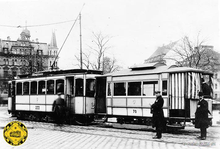 Aus den geschlossenen Pferdebahnwagen wurden ab 1896 bis 1904 die Beiwagen des Typs a 1.41 für den elektrischen Betrieb umgebaut.
