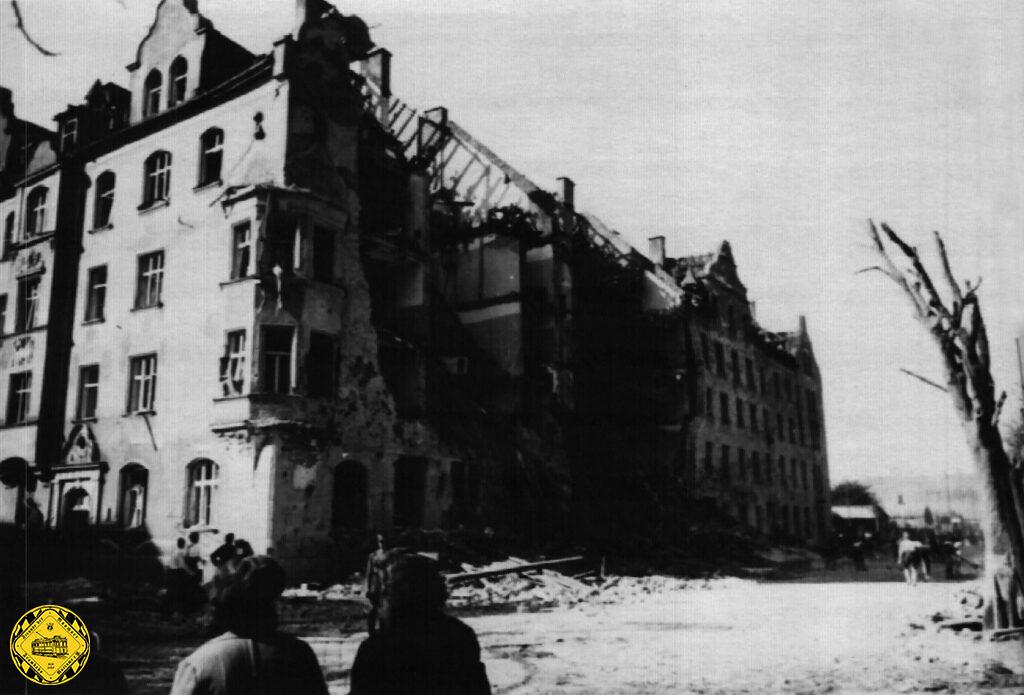 Die Kriegszerstörungen in der Ridlerstraße und Gollierstraße waren enorm.