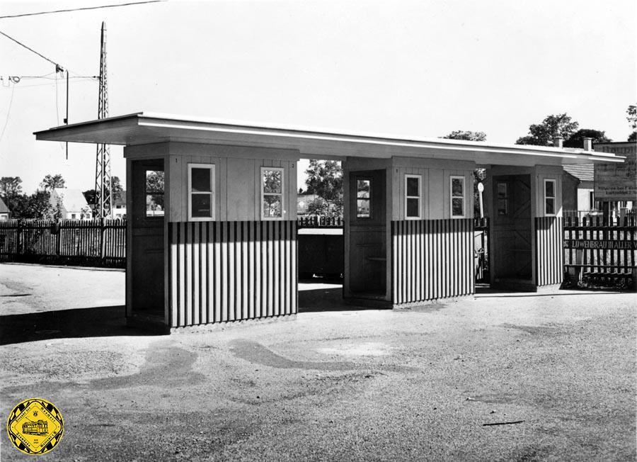 Für den großen Ansturm an Wochenenden reichte das Stationshaus in Grünwald nicht aus und es gab Eintrittssperre wie auf dem Bild vom 24.September 1954