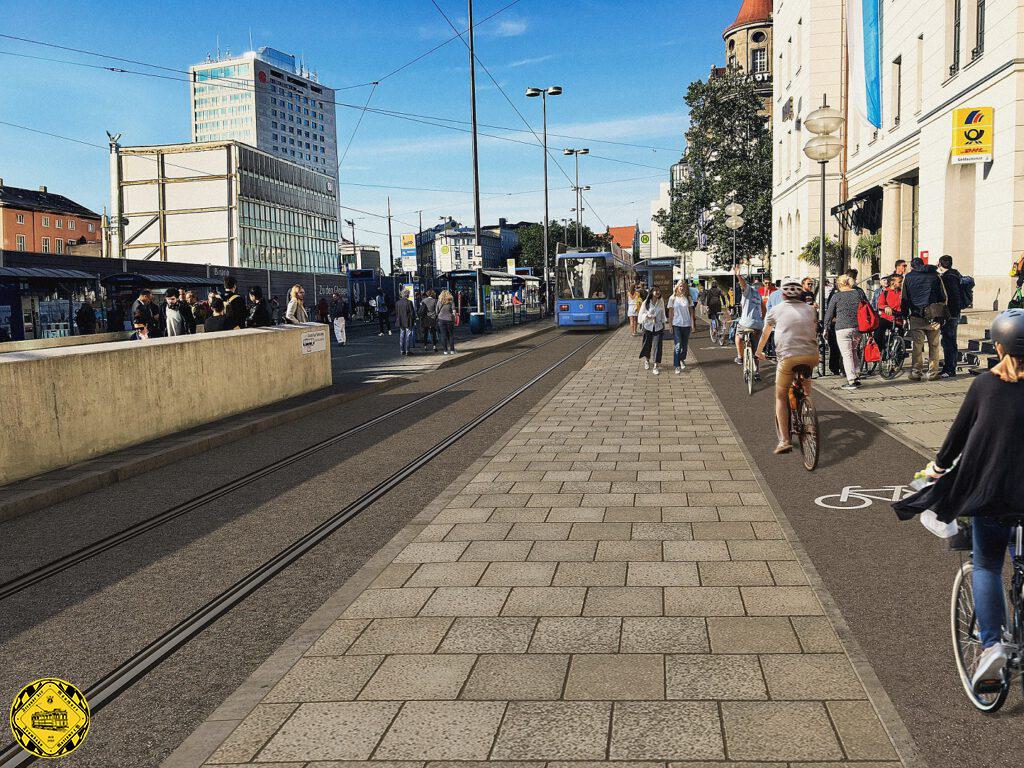 Am Bahnhofplatz beginnt der Umbau der Gleiskreuzung auf der nördlichen Platzseite, zudem nutzen die Stadtwerke die Trampause zur Fugensanierung des 1980 eröffneten U-Bahnhofs der Linien U1, U2, U7 und U8. Wenn die Bauarbeiten nach derzeitigem Stand im November in die Winterpause gehen sollen, ermöglicht die neue Anlage auch die Durchbindung von Trambahnen zwischen Arnulf- und Prielmayerstraße. Das neue dritte Haltestellengleis vor dem Telegrafenamt für die Tramlinie 20 wird zwar schon dieses Jahr angelegt, aber erst zwischen März und Mai 2021 südseitig an der Bayerstraße angeschlossen.
Text & Bild: Frederik Buchleitner tramreport.de