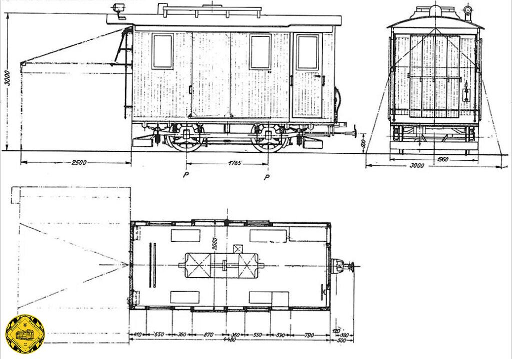 Werkstattwagen  Typ: w 1.23                                                     

Betriebsnummer: 88 / 904

Stückzahl: 1

Hersteller Fahrgestell: Brill 21 E UF 23

Baujahr des Fahrgestells: 1905

Umbau: ca. 1926 aus u 1.31