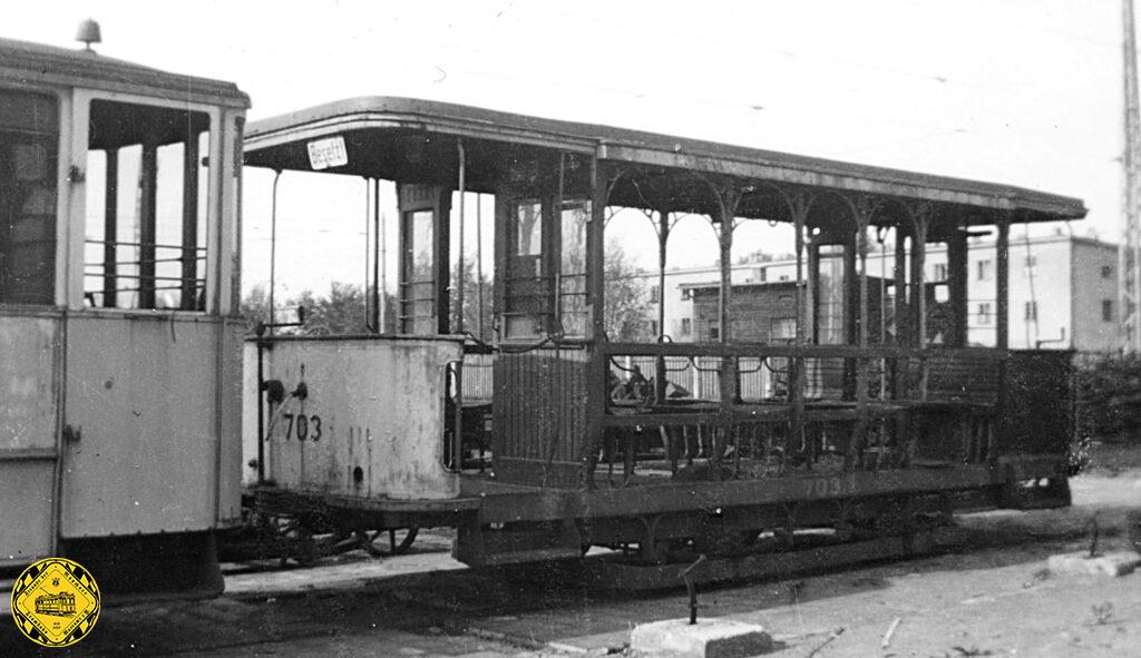 1943 wurden die Stettiner Sommerbeiwagen 701 - 703 als Aushilfe für kriegszerstörte Wagen nach München geliefert.