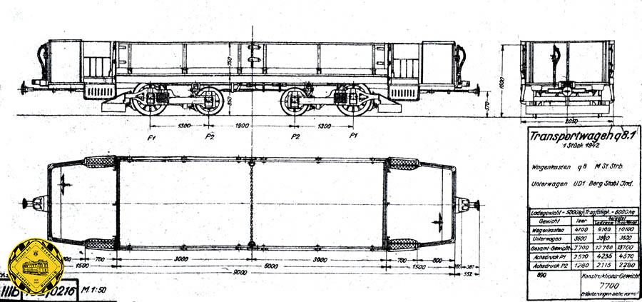 Schon 1940 hatten die Verkehrsbetriebe den Arbeitstriebwagen Q 1.1 Nr 29 wieder in einen vierachsigen Niederbordtransportwagen q 8.1 umgebaut. 