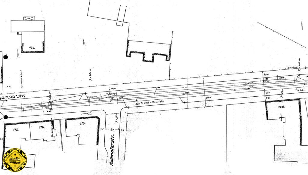 Seit dem 11.12.1906 kam die Trambahn vom Harras kommend auf der Strecke Fallstraße ab Schöttlstraße auf der Plinganserstraße bis Ecke Boschetsrieder Straße / Wolfratshauser Straße.