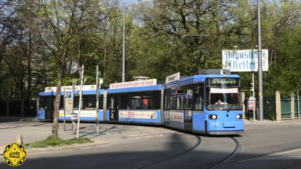 Vom 06.April 2020 bis 29.November 2020 war das Wende-Dreieck sogar Endstation für die Baustellenlinie 36 vom Romanplatz - Steubenplatz - Arnulfstraße - Hackerbrücke mit der Wende über Gleisdreieck Zirkus-Krone-Straße.