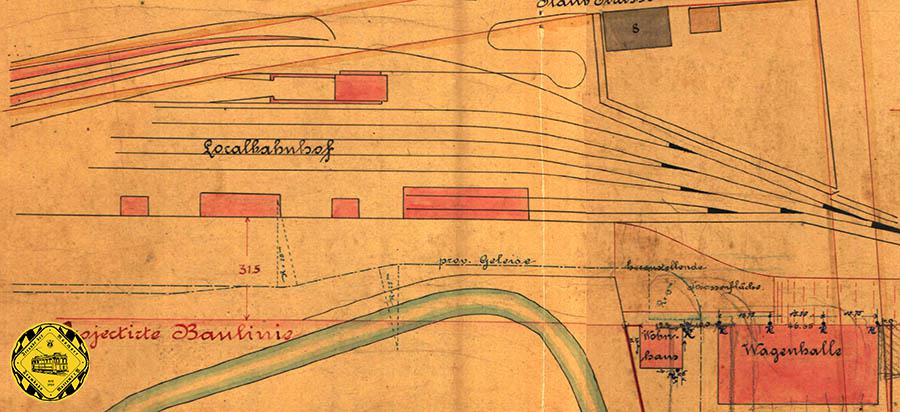 Der Gleisplan von 1892 zeigt zum einen den Bahnhof der Isartalbahn und den etwas einfacher gestalteten Gleisplan der Pferdetrambahn. In der Schäftlarnstraße entstand parallel zur Pferdetrambahn-Strecke auch der Betriebshof 1 der MTAG, neben dem später auch die Hauptwerkstätte der Münchner elektrischen Trambahn gebaut wurde.