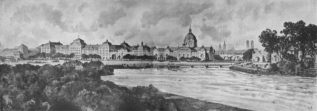 Planungsentwurf zum Bau von Häusern nach 1888 an Stelle des Ausstellungsgeländes.