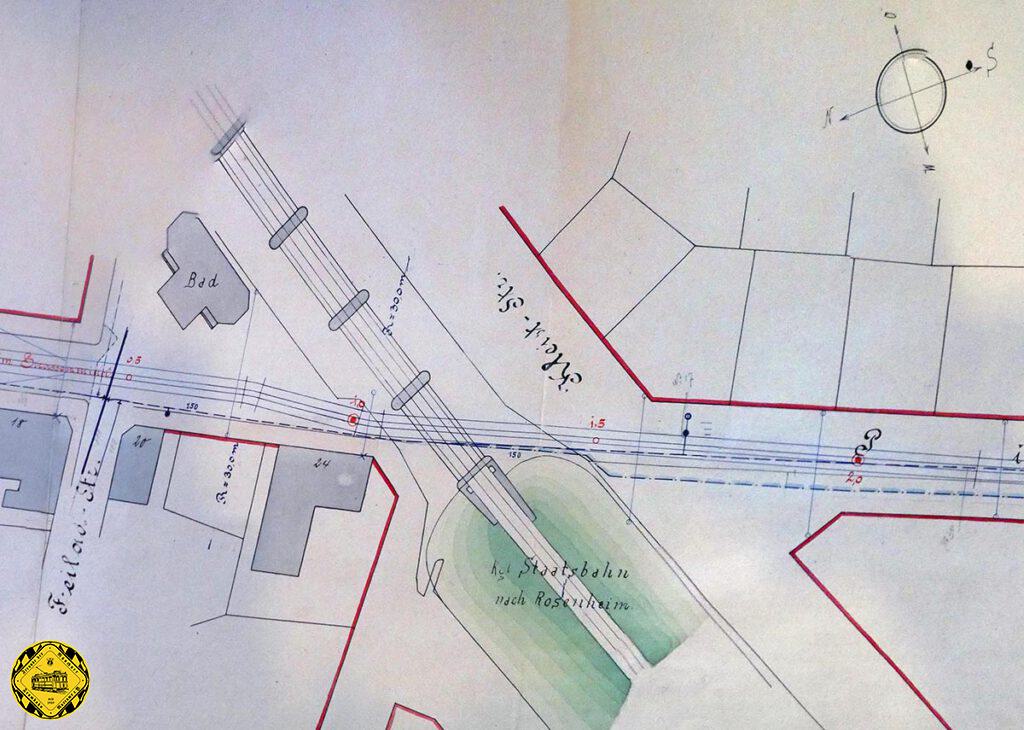Diese Gegend um die Pilgersheimerstraße ist besonders schwer von den Bombenangriffen gezeichnet. Getroffen wurden vorwiegend die Häuser, aber die Bahnstrecke, die wohl das eigentliche Ziel war, blieb weitgehend verschont.