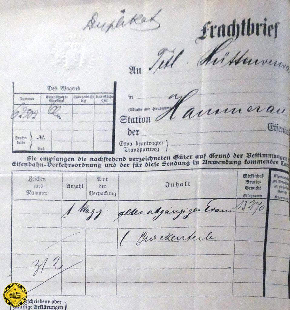 Die 8 nun nicht mehr benötigten Brückenteile werden eingelagert und vom Stadtbauamt den ortsansässigen Betrieben zum Ankauf und zur Verschrottung angeboten. Die Firma J. Adler, Eisen & Metalle, Arnulfsstraße 30 erhält den Zuschlag und bezahlte 3.711,65 Mark für 71,750 Tonnen Stahlteile (abzüglich Weissblech) und zuzüglich Wiegegeld für die Benutzung der städtischen Waage von 30 Pfennigen pro Wiegevorgang.