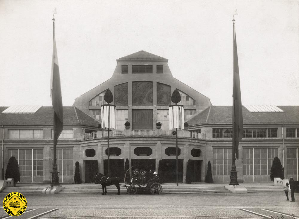 Ein Bild aus dem Eröffnungsjahr 1908 des Messeparks oberhalb der Bavaria.