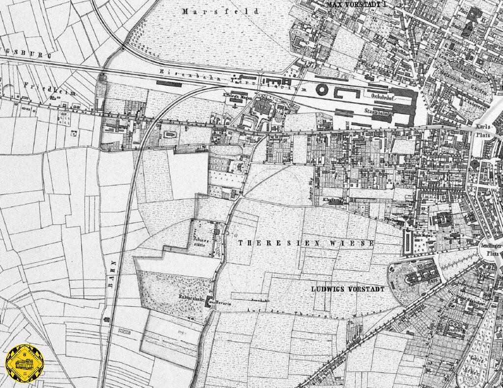 Die Geschichte der Ganghoferbrücke fängt eigentlich 1854 an, als die Bahnstrecke München-Salzburg, die Elisabeth-Bahn, gebaut wurde. Die Strecke fädelte aus dem Centralbahnhof nach Süden aus und führte die heutige Ganghoferstraße senkrecht über das Westend und Sendling nach Großhesselohe zur neuen Isarbrücke Richtung Deisenhofen und weiter nach Rosenheim und Salzburg. Also war die Ganghoferstraße eigentlich zuerst ein Weg neben der  Bahntrasse. 