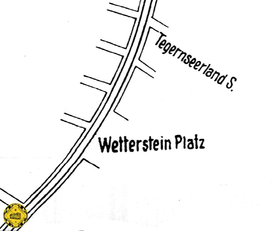 Am 12.8.1910 wurde die Strecke durch die Grünwalder Straße am Wettersteinplatz vorbei als Neubaustrecke in Betrieb genommen, Baubeginn war der 25.4.1910. Der Wettersteinplatz ist nun eine einfache Haltestelle an der im Jahr 1910 eröffneten Strecke.