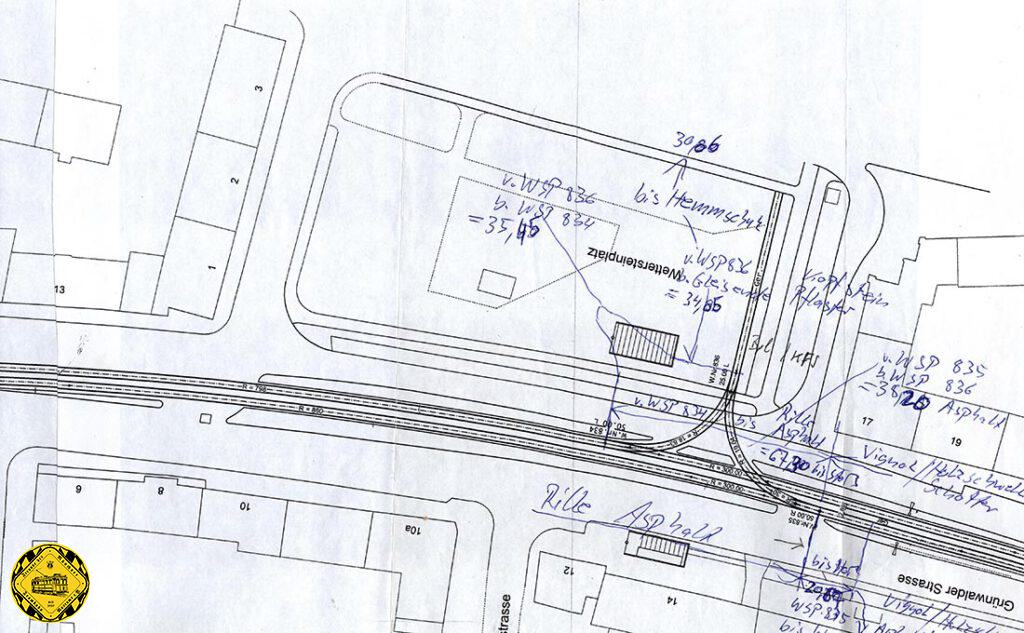 Im Sommer 1997 erfolgt an der ehemaligen Schleife Wettersteinplatz Rückbau der Gleise im Zuge der Wiederherstellung der Oberfläche nach U-Bahnbau und es werden die letzten Gleisreste entfernt.