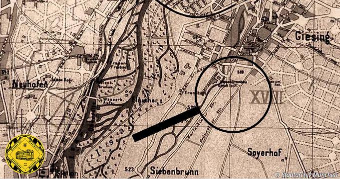 Anfang des 20.Jahrhunderts war die Gabelung der Grünwalderstraße und der Säbenerstraße noch keine beutende Kreuzung. 