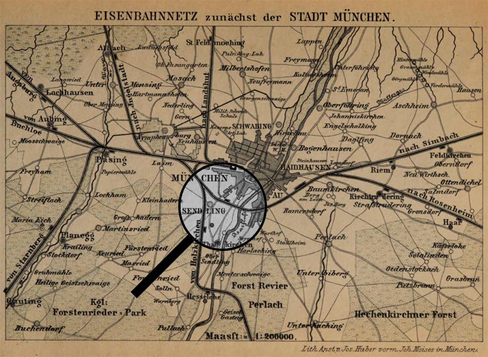 Schon bei der Planung der Simbacher Strecke durch den Süden Münchens im Jahr 1866 wurden Stimmen laut, die befürchteten, dass durch den Bahnbau die südlichen Handelsrouten der Fuhrwerke und des Warenverkehrs behindert würden.