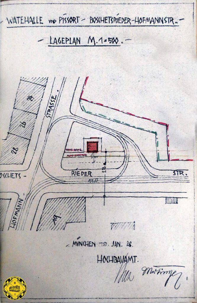 Vom 10.8. bis 23.9.1925 wurde an der Hofmannstraße eine Wendeschleife eingebaut und ab 23.9.1925 in Betrieb genommen. Die neue Anlage beinhaltete auch ein Hinterstellgleis.