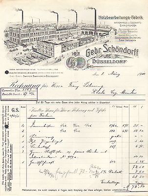 1890 gründeten die Brüder Schöndorff in Düsseldorf ihre Firma Gebrüder Schöndorff und nahmen die Produktion von hölzernen Bettgestellen auf. Daraus entwickelte sich bald die Fabrikation von Inneneinrichtungen für Eisenbahnwaggons.
