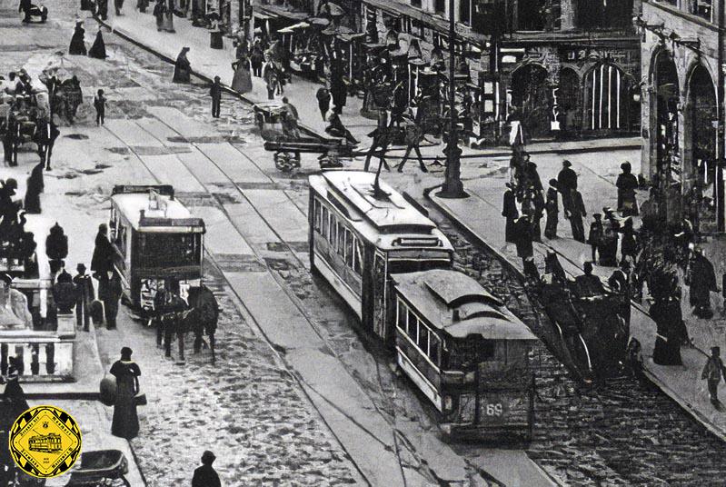 Aus den geschlossenen Pferdebahnwagen wurden ab 1896 bis 1904 die Beiwagen des Typs a 1.41 für den elektrischen Betrieb umgebaut. Davon wurden dann 1896 8 Beiwagen mit längeren Rahmen und Aufbauten (jetzt 4 Seitenfenster) versehen.