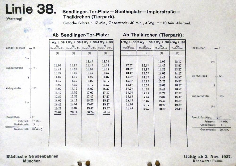 L38 Fahrplan Der Aushangfahrplan der Linie 38
