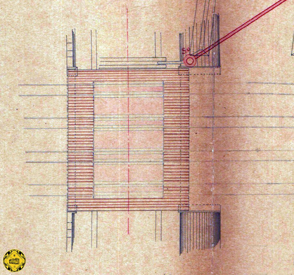 Es war eine reine Glückssache, bei der Recherche zum Südbahnhof auf dem Plan zur Abwasserführung von März 1880 diesen Plan finden. Leider fehlen Maße, weil es ja eigentlich um die rot markierte Abwasserführung an dieser Unterführung ging, damit bei Regen die Unterführung nicht volllaufen kann. 