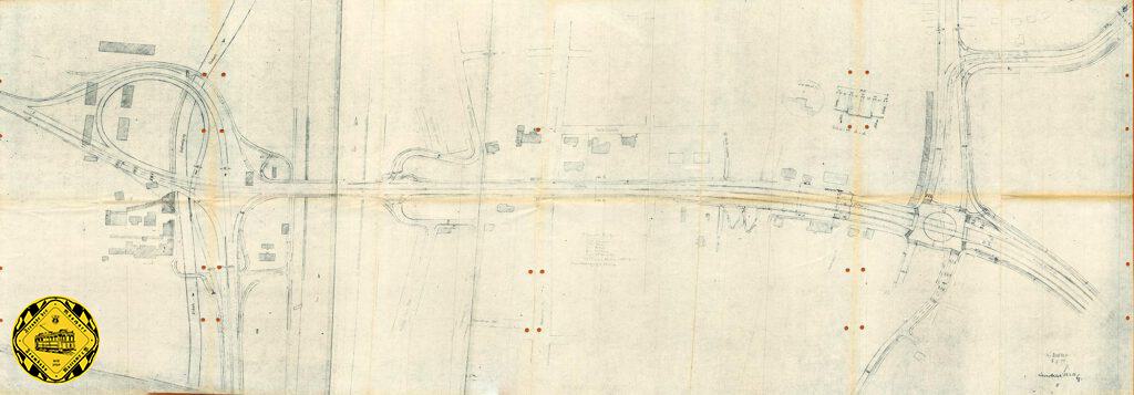 Die erste Planungsunterlage zu diesem projekt der Kennedybrücke stammt vom 8.Juli 1959 und zeigt die Planung nicht nur der Brücke. Im Westen ist die Anbindung der Gysslingstraße zu sehen, der heutige Tucherpark. Dort stand die große Kunstmühle Tivoli. Richtung Osten ist die Ausfahrt in die Pienzenauerstraße eingezeichnet und der Effnerplatz wird von der Zufahrtsstraße zur Kennedybrücke schon unterfahren. Vor den östlichen genannten Projekten wurde keines später umgesetzt.