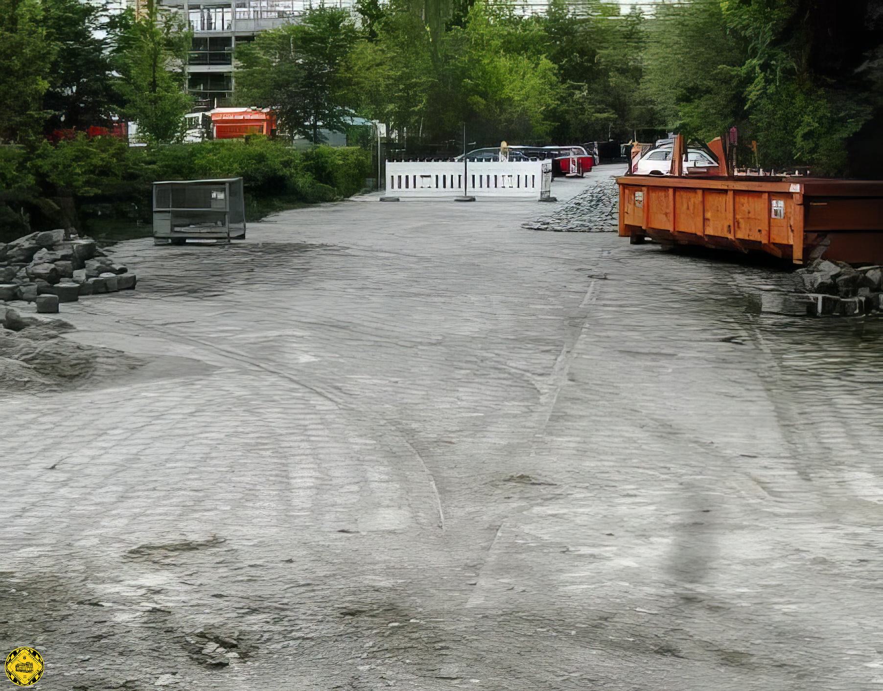 Die Schienenreste des Betriebshof 5 in der Dachauer Straße (15.08.1928 - 28.05.1977)