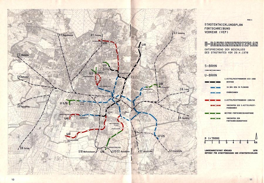 U Bahn Planung 1978