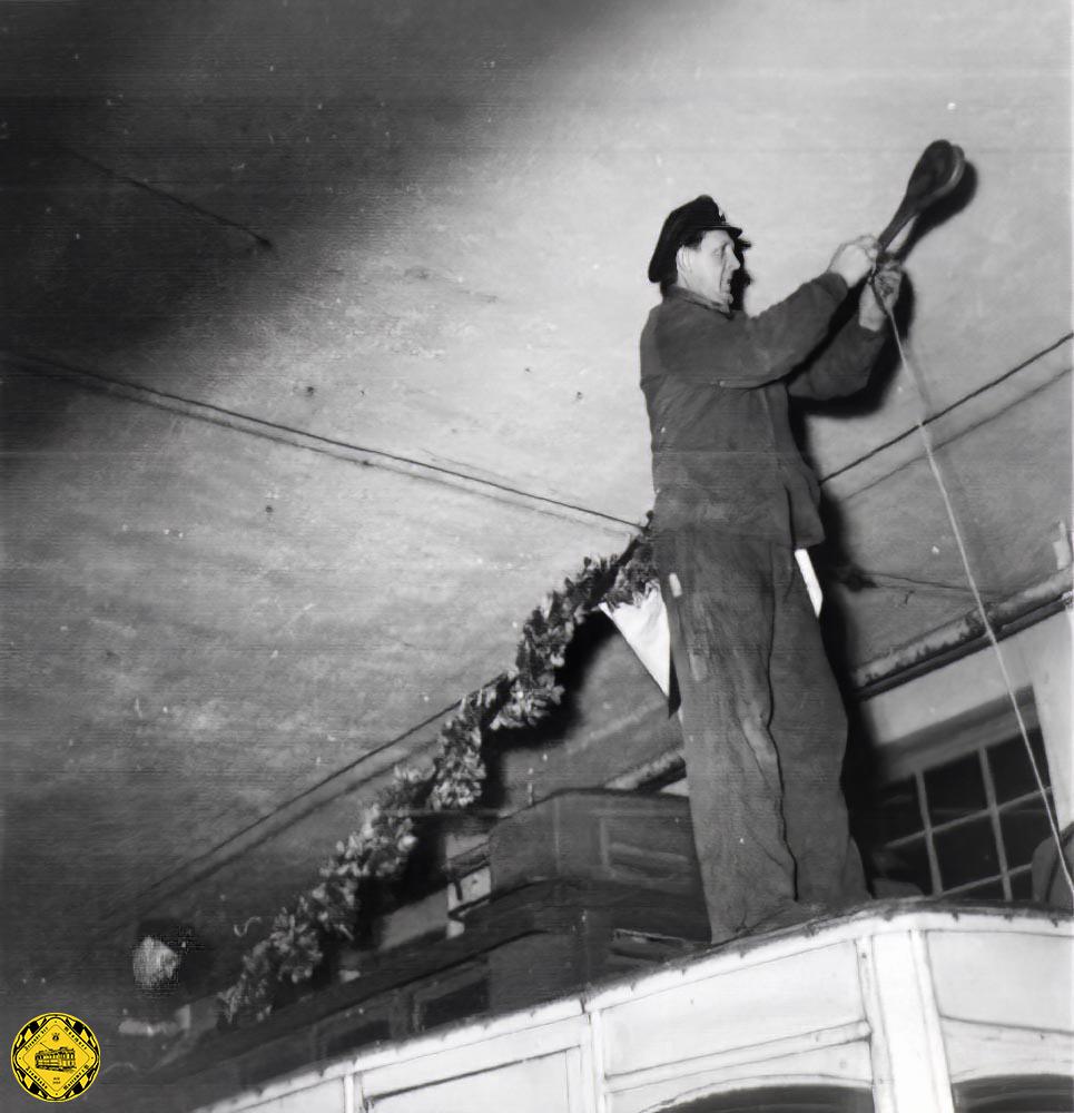 09 01 1955 Bhf Schlierseestraße Letztes Stangerl Linie 5 A Wagen 02