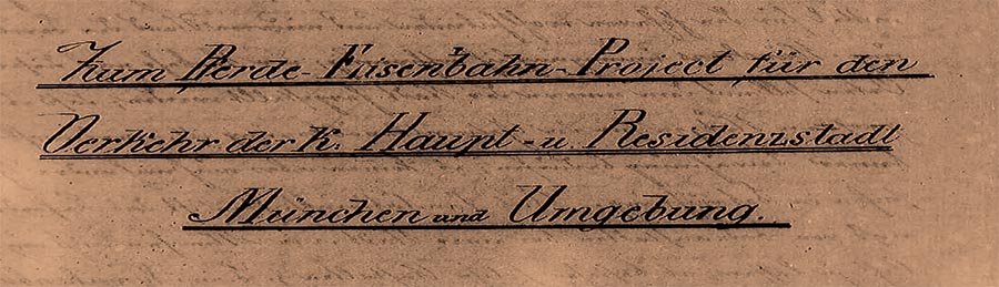 1870 zum pferde eisenbahnprojekt für münchen kalkulation 1