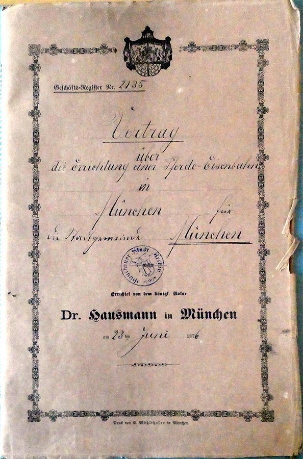 1876 06 23 vertrag münchener pferde eisenbahn 2