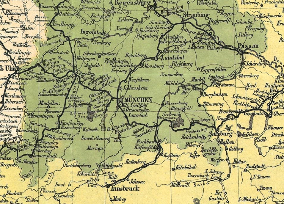 Bahnkarte deutschland 1861 gross low 